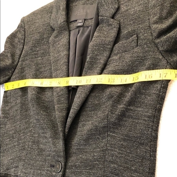 J Crew Collection One Button Gray Twill Blazer 6 - Picture 9 of 12